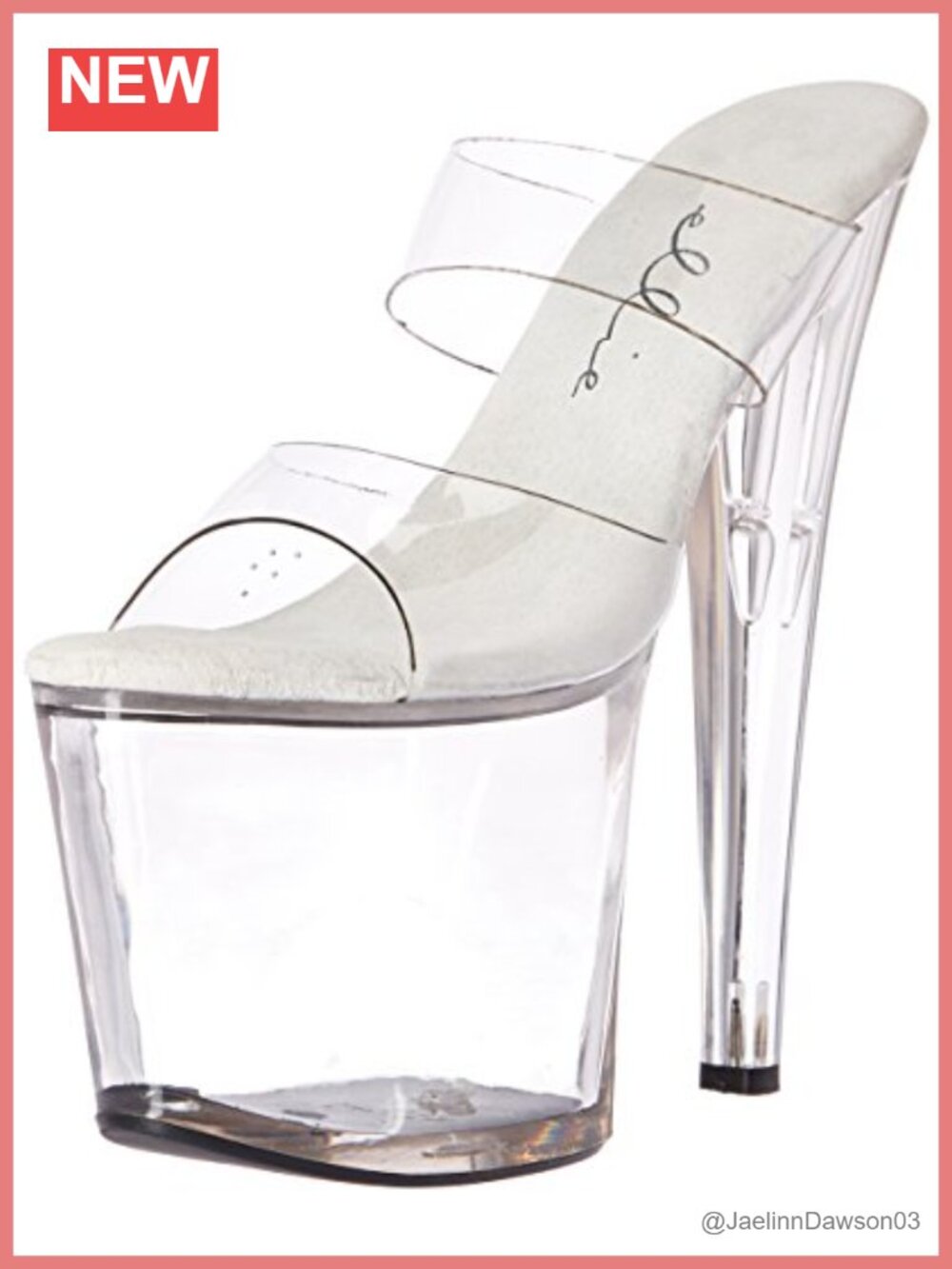 Clear Platform Sandal Stiletto Heel Ankle Strap Dance Shoes